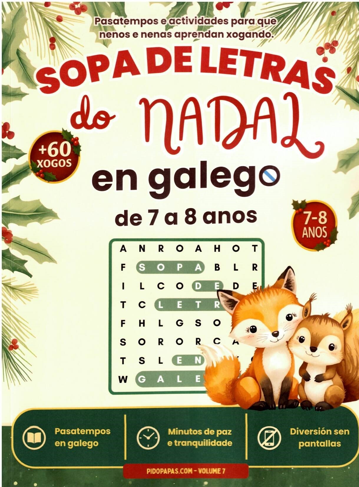 SOPA DE LETRAS DO NADAL EN GALEGO DE 7 A 8 ANOS